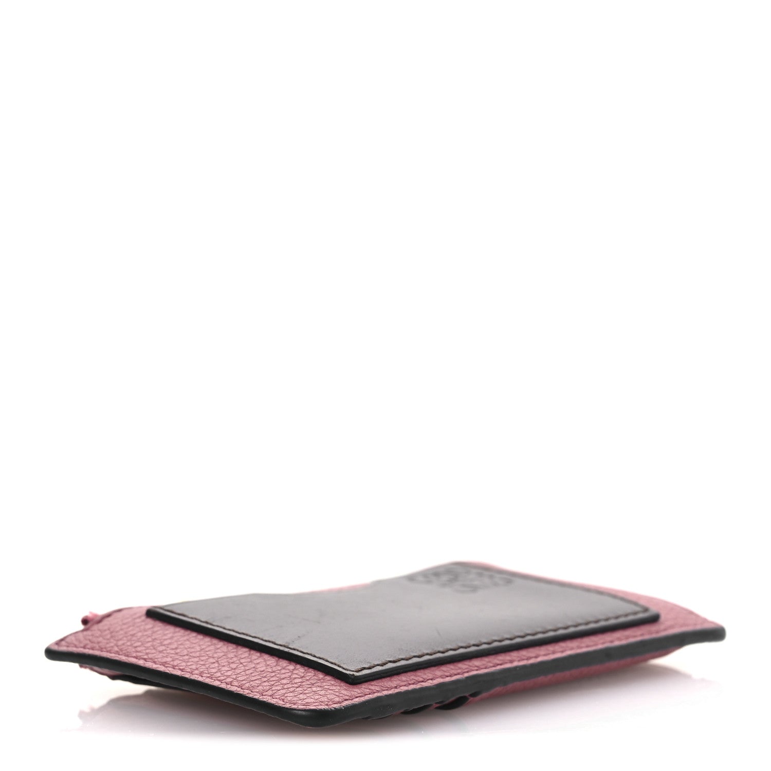 Soft Grained Calfskin Coin  Holder Plumrose Ebony