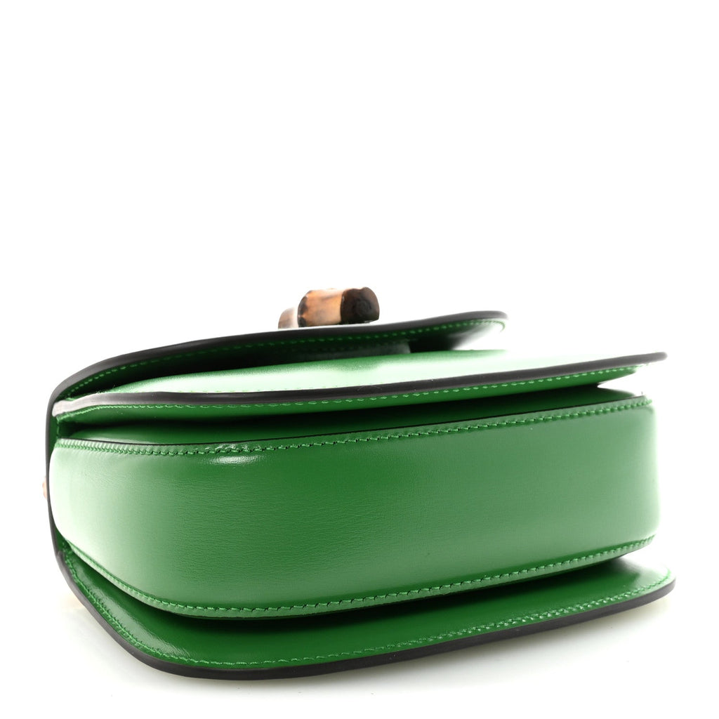 Boarded Dyana Lux Calfskin Web Small Bamboo 1947 Top Handle Bag Spring Green