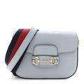 Lizard Web Mini Horsebit 1955 Shoulder Bag Light Blue