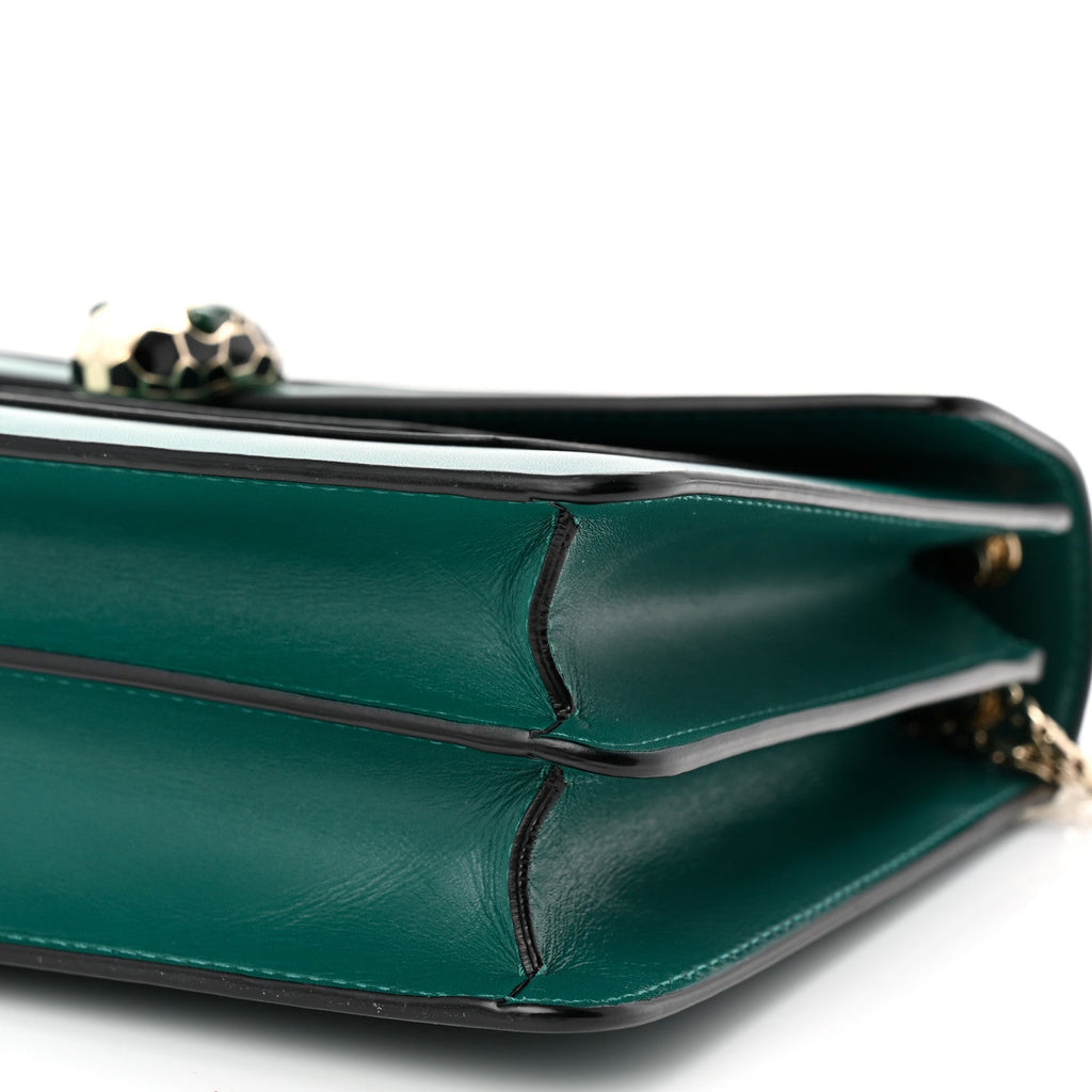 Calfskin Serpenti Forever Shoulder Bag Emerald Green