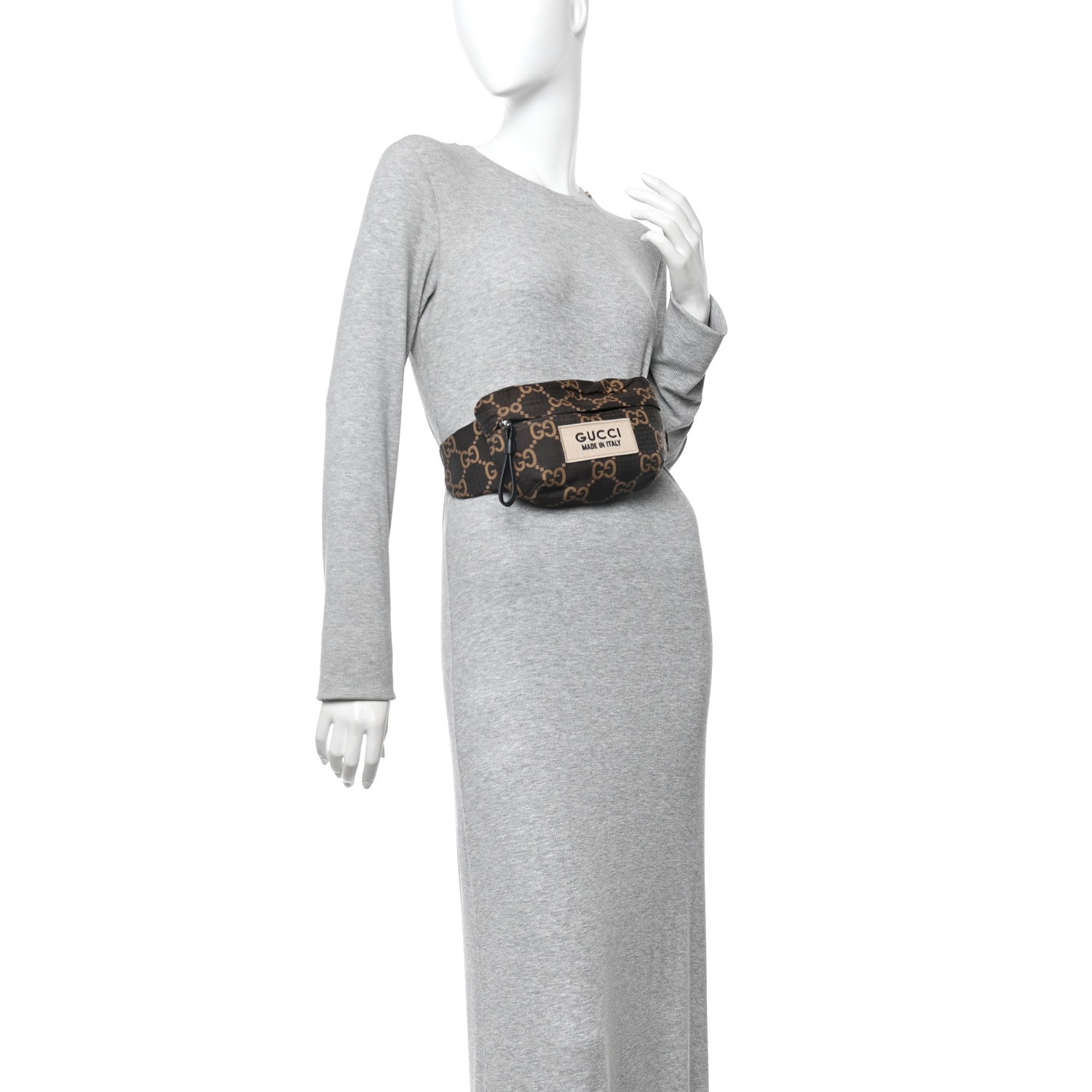 Recycled Polyester Monogram Jumbo GG Belt Bag Ebony Beige