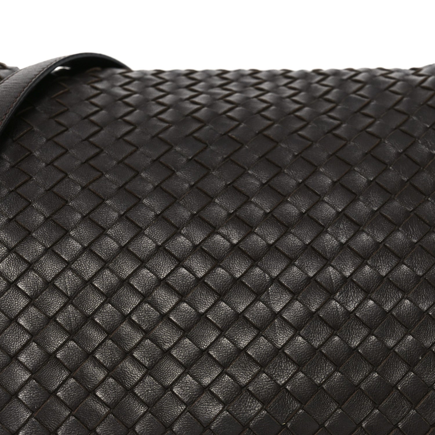 Nappa Intrecciato Messenger Bag Ebano