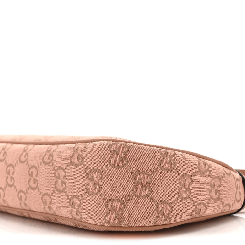Monogram Textured Dollar Calfskin Small Ophidia Hobo Cloche Rose Pink