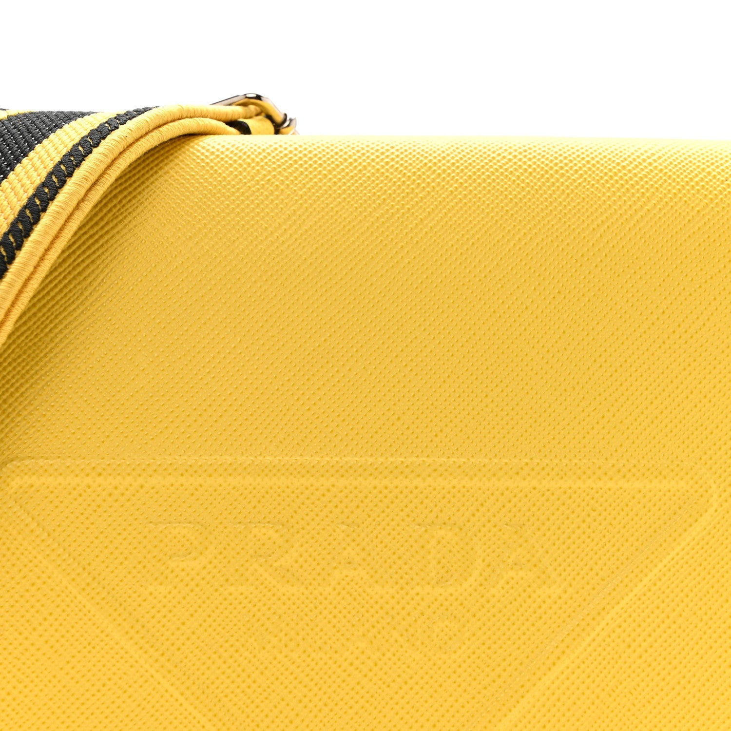 Saffiano Cuir Triangle Logo Embossed Flap Crossbody Sole