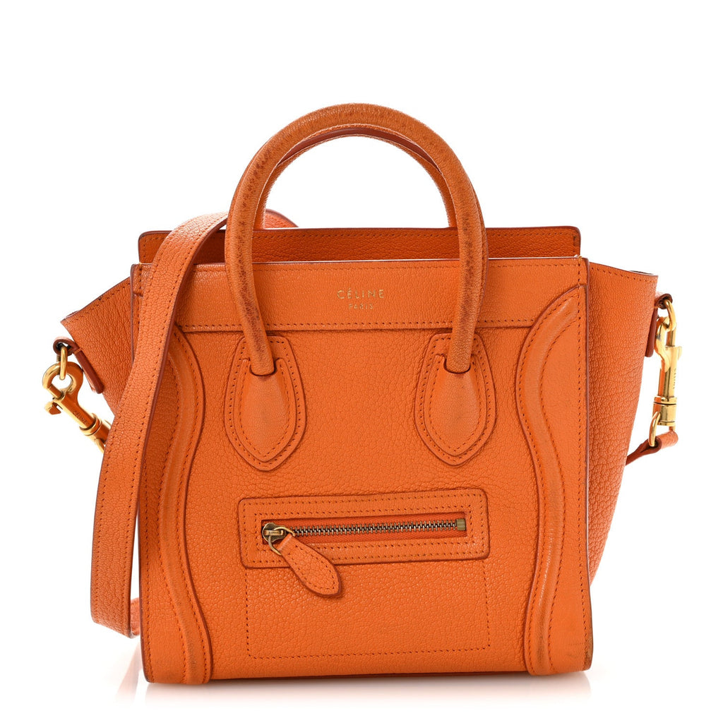 Goatskin Nano Luggage Orange