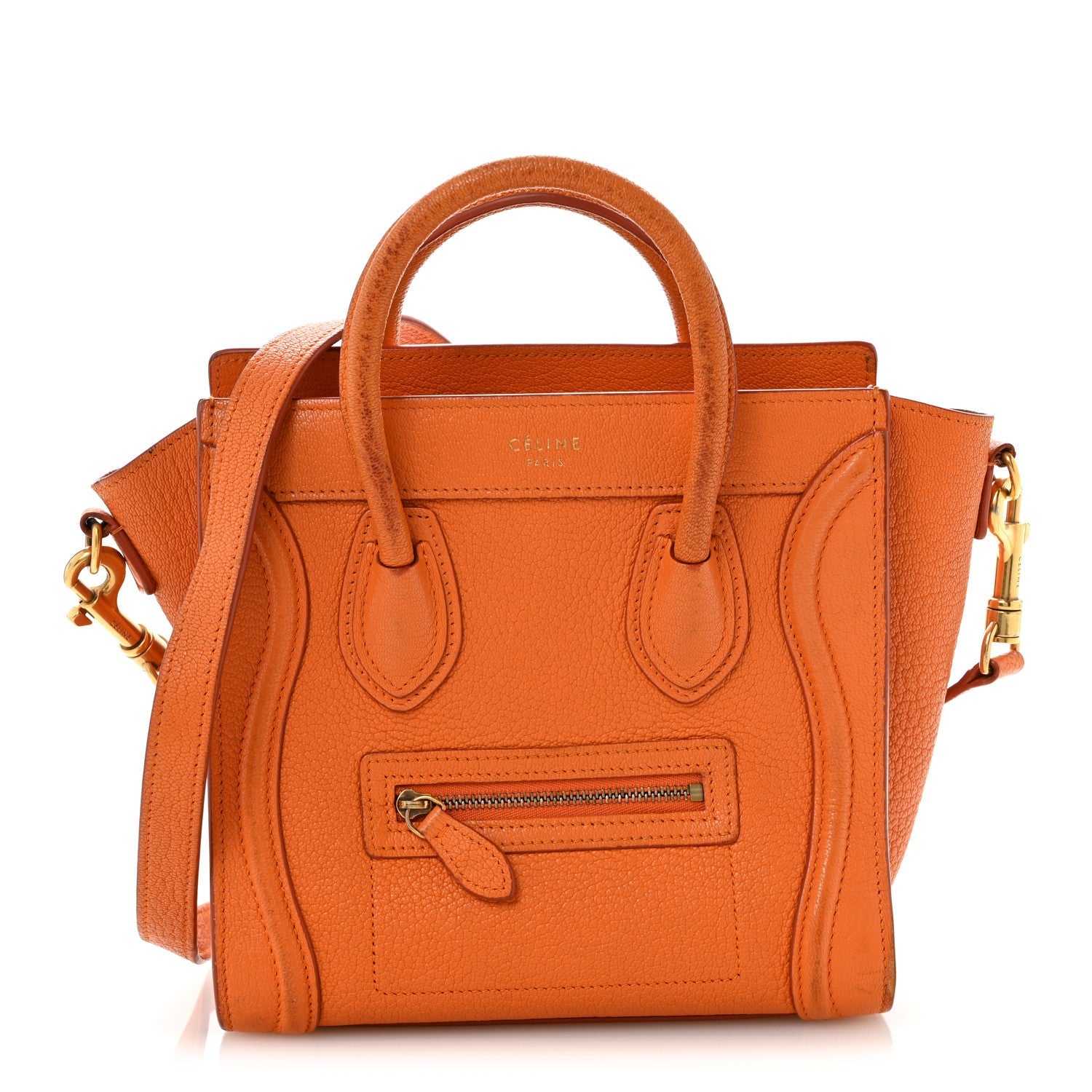 Goatskin Nano Luggage Orange