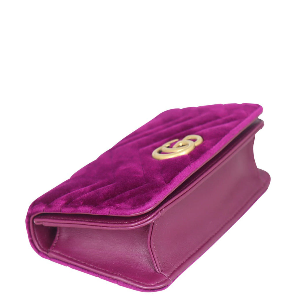 Gucci GG Velvet Super Mini Shoulder Bag