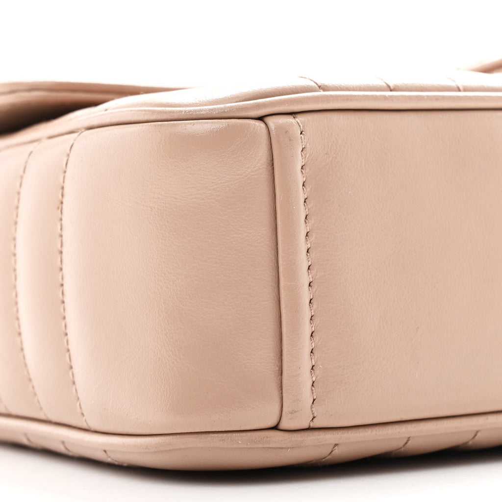 Soft Calfskin Impunture Diagramme Medium Chain Flap Shoulder Bag Cipria