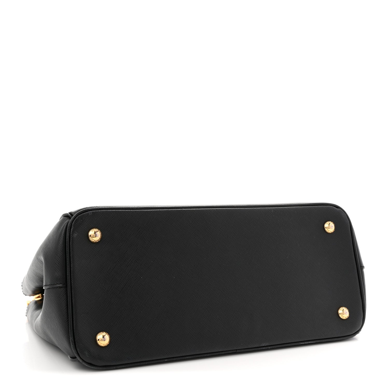 Saffiano Medium Galleria Double Zip Tote Black