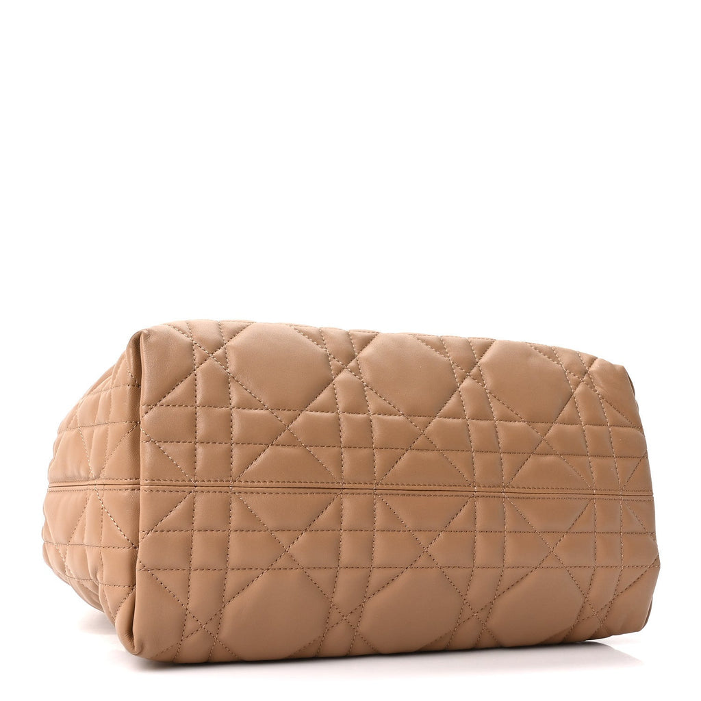 Calfskin Macrocannage Medium Toujour Powder Tan