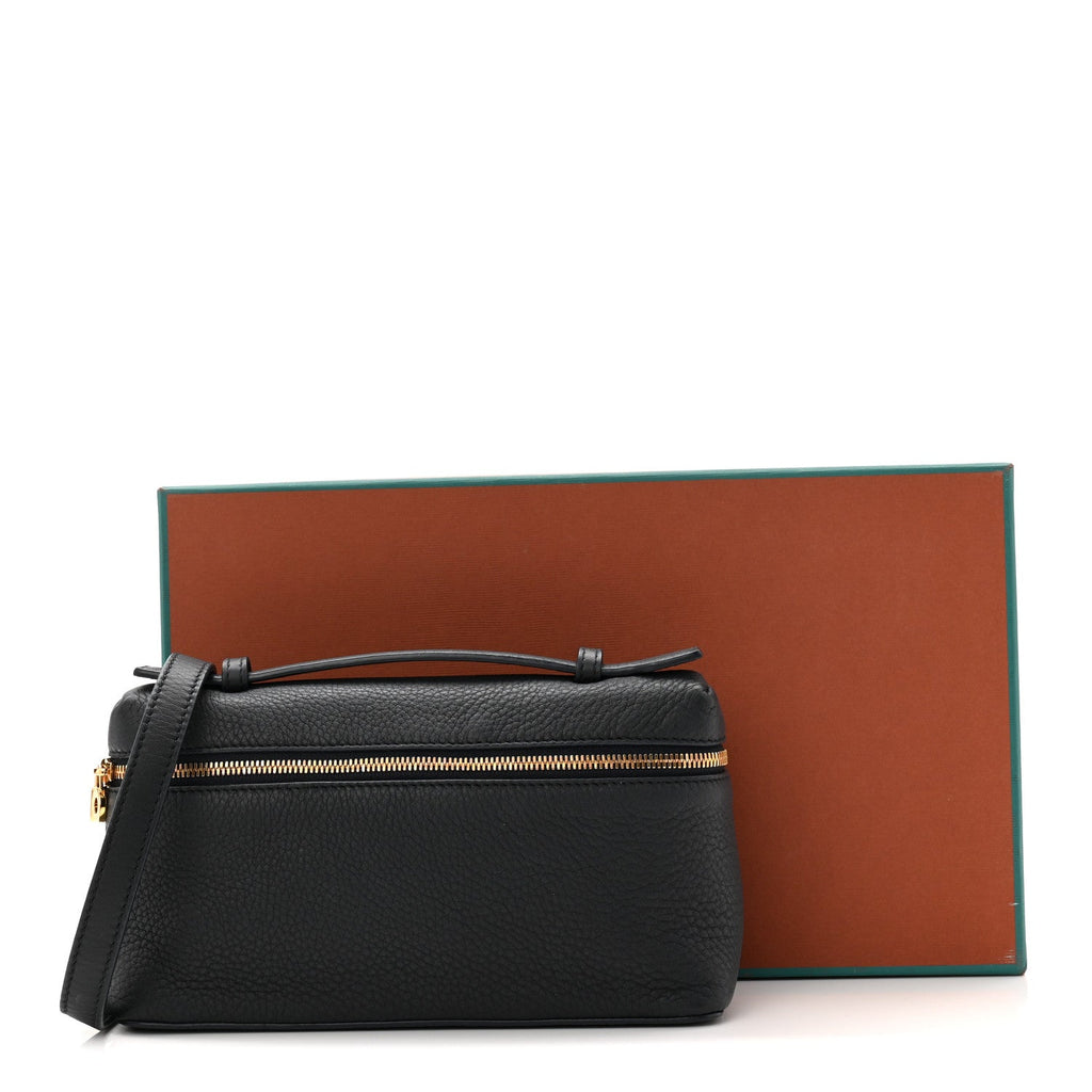 Grained Calfskin L19 Extra Pocket Pouch Navy