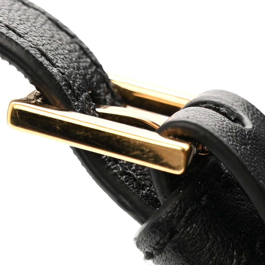 Lambskin Tag Bowling Bag Black
