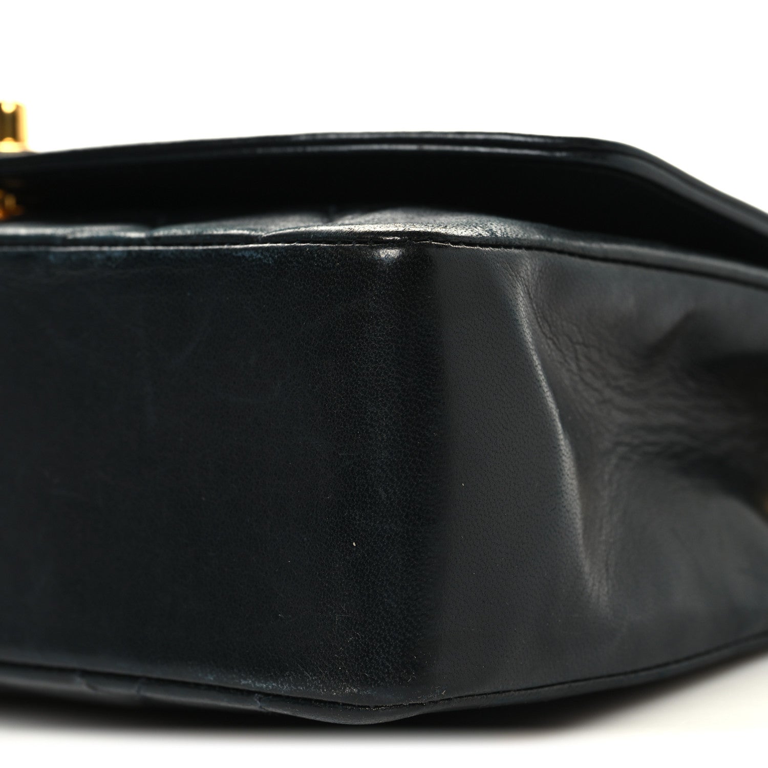 Lambskin Quilted Medium Single Flap Black