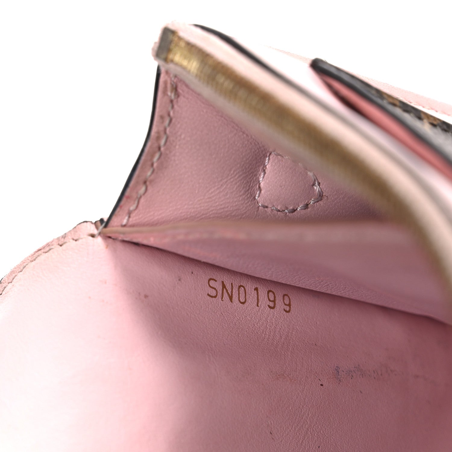 Monogram Flore Chain Wallet Rose Ballerine
