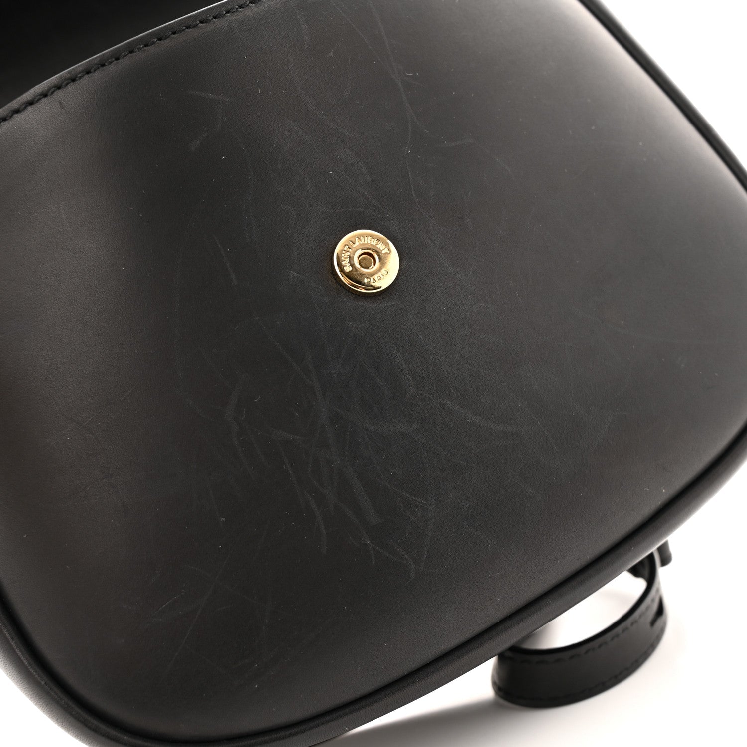 Smooth Calfskin Monogram Medium Kaia Satchel Black
