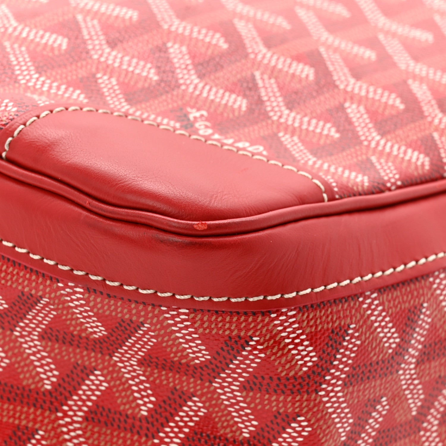 Goyardine Ambassade MM Briefcase Red