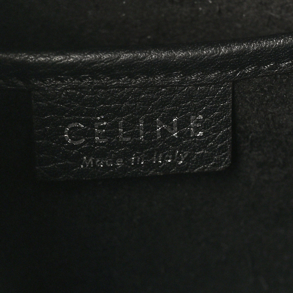 Drummed Calfskin Nano Luggage Black