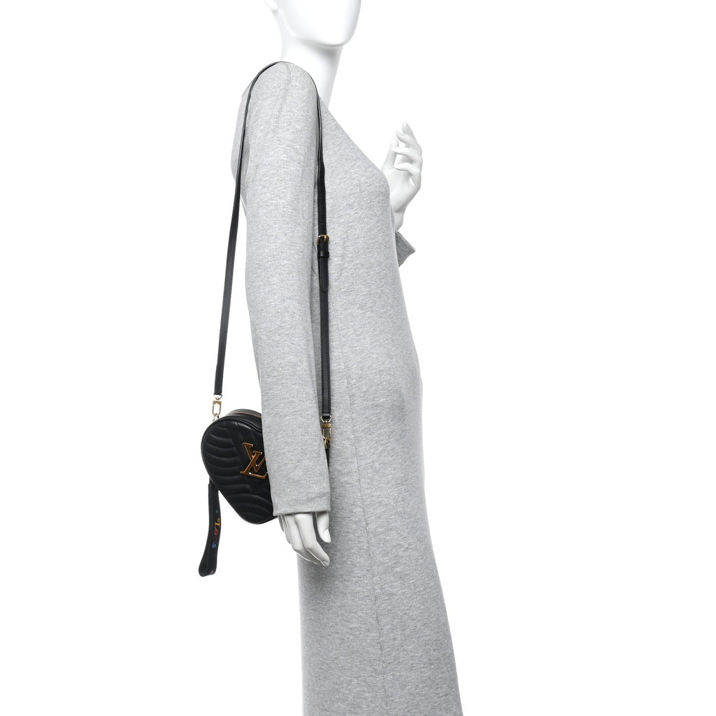 Calfskin New Wave Heart Bag Black
