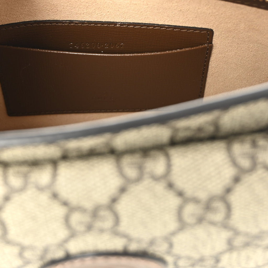 GG Supreme Monogram Canvas Interlocking G Belt Bag Beige Ebony