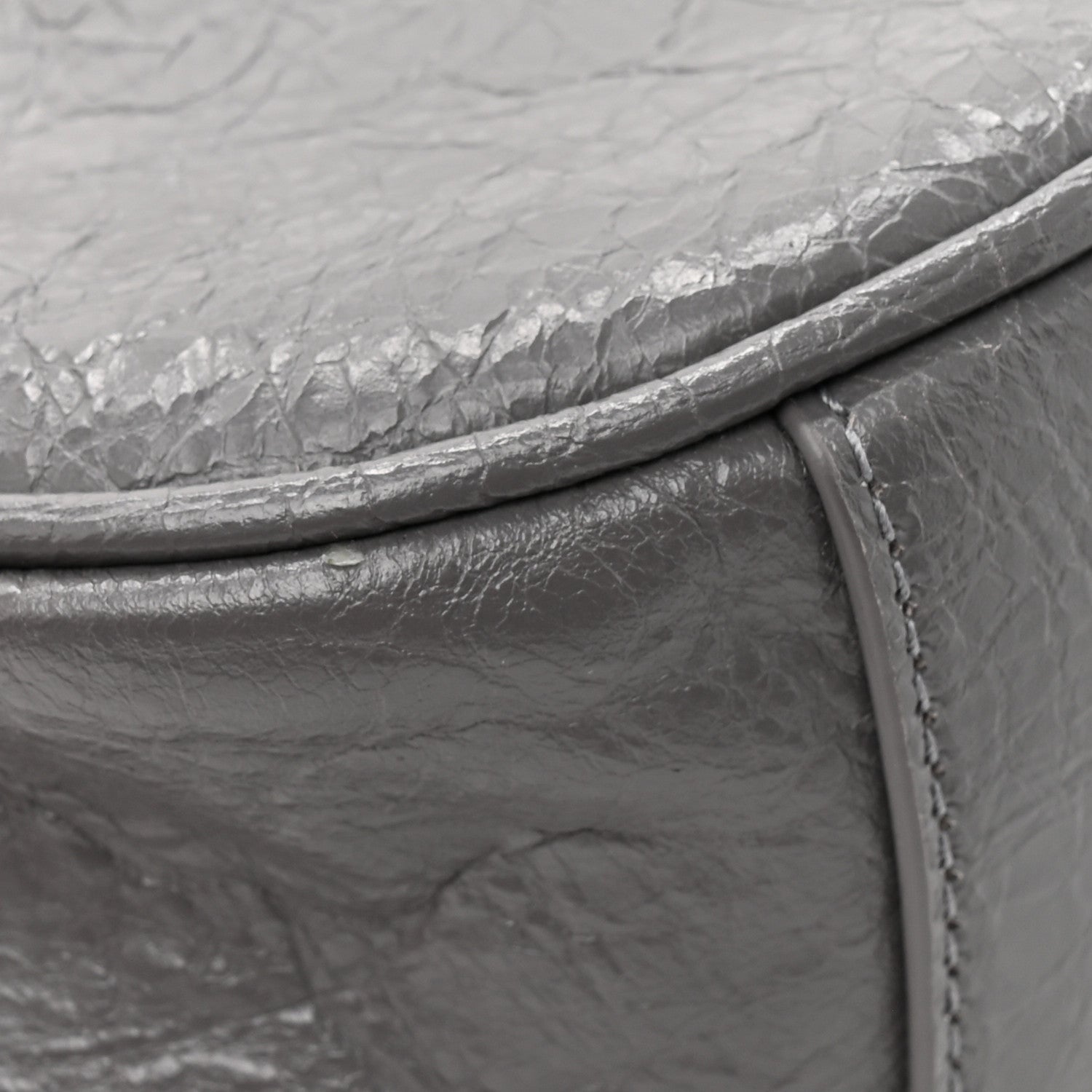 Agneau Arena Le Cagole Shoulder Bag XS Dark Grey