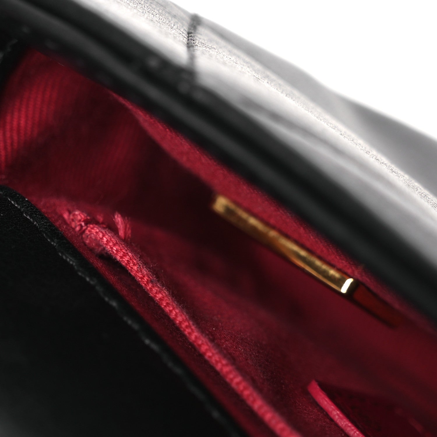 Calfskin Quilted Mini Framing Chain Bag Black
