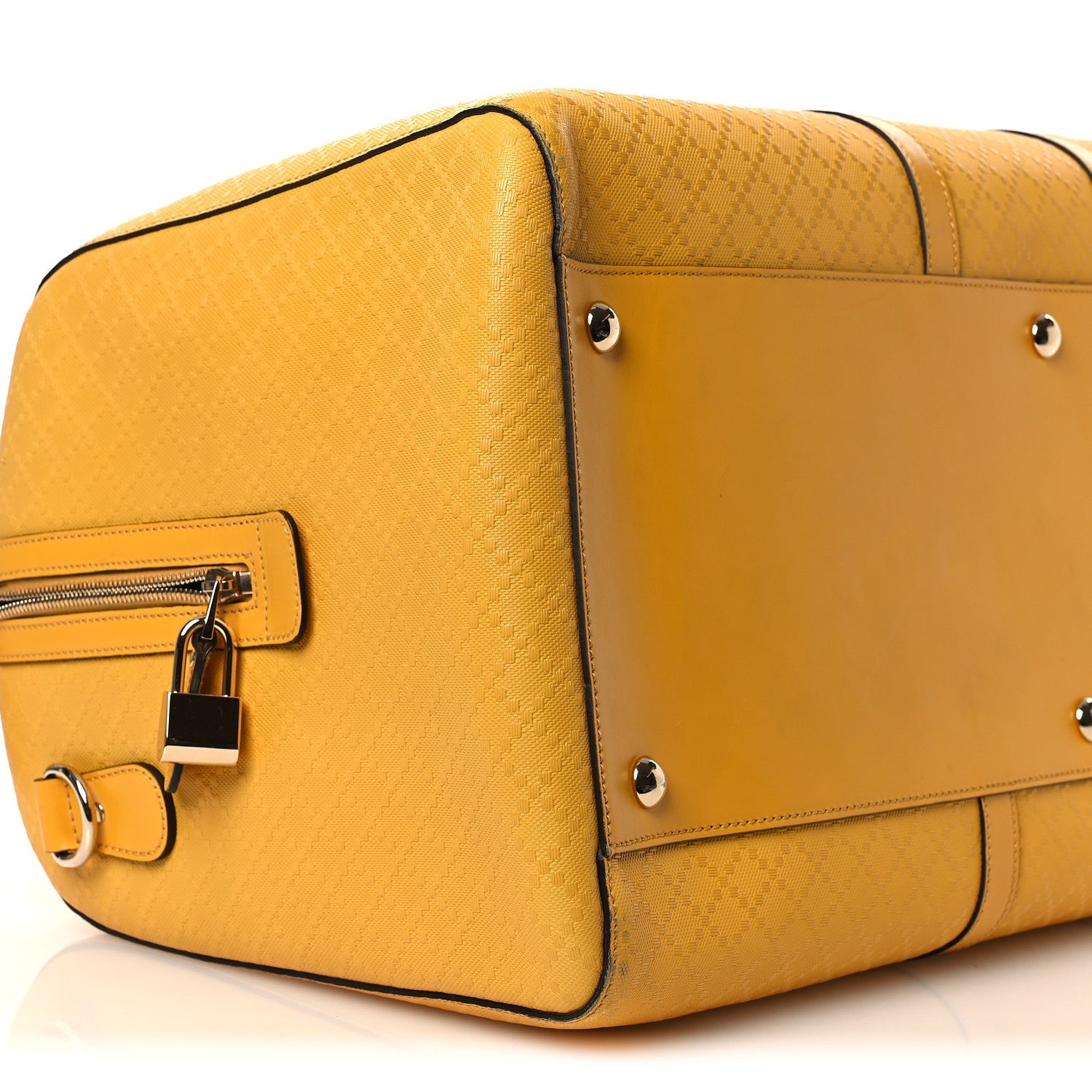 GG Diamante Large Carry On Duffle Yellow