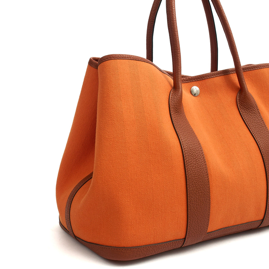 Hermes Tote Garden Tote 30 in Classic Orange, Canvas