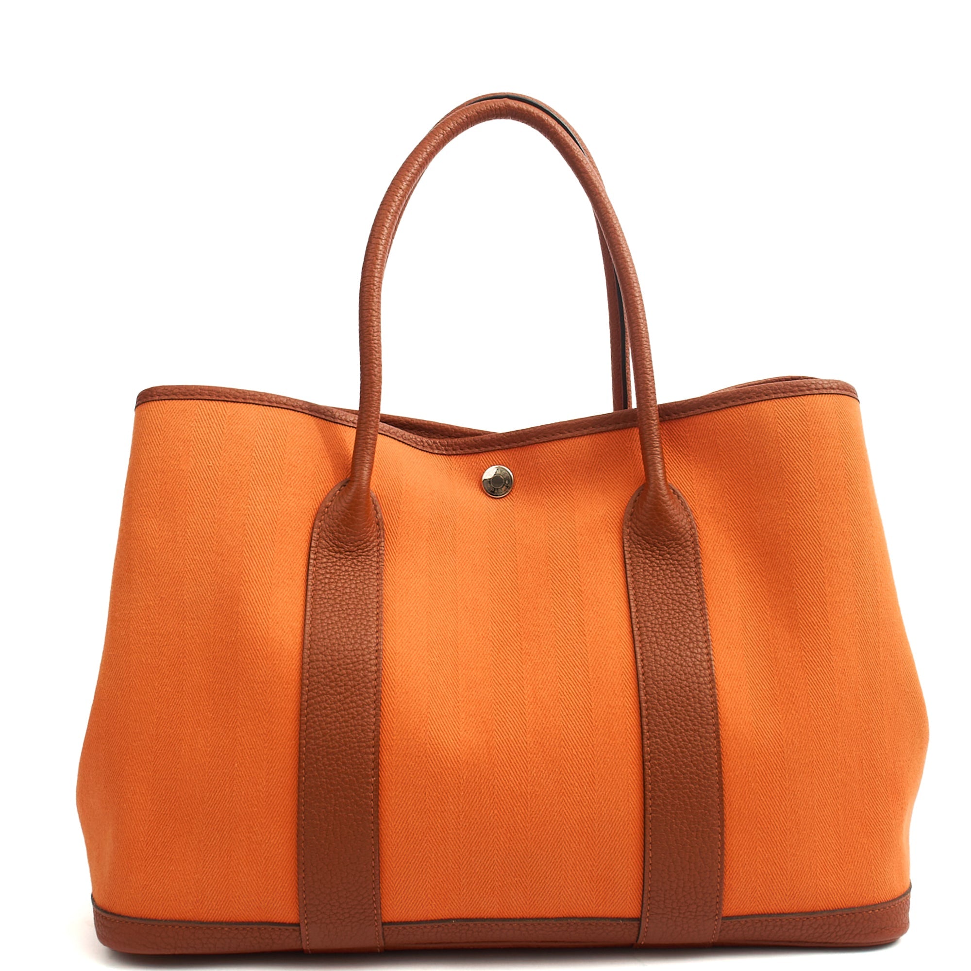 Hermes Tote Garden Tote 30 in Classic Orange, Canvas