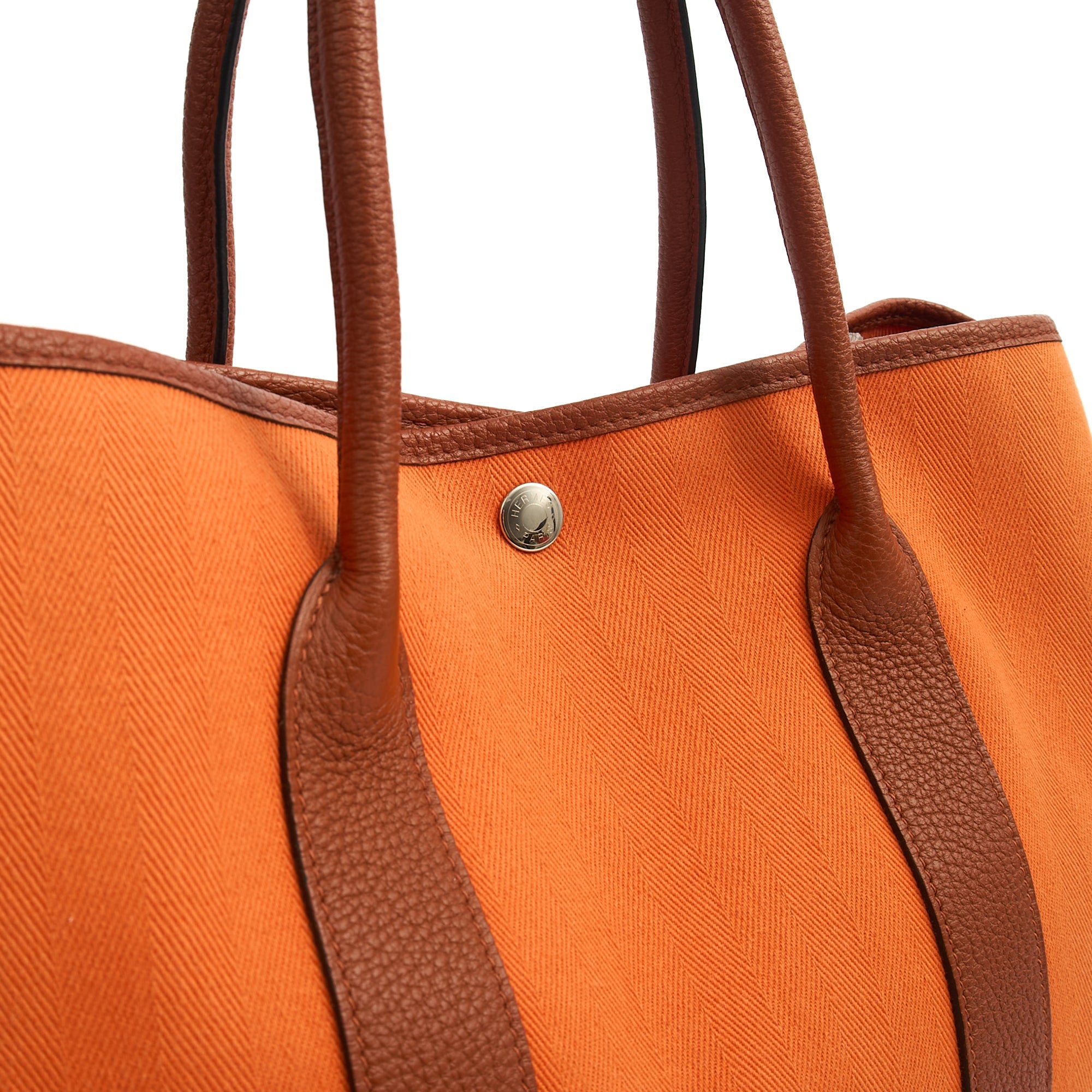 Hermes Tote Garden Tote 30 in Classic Orange, Canvas