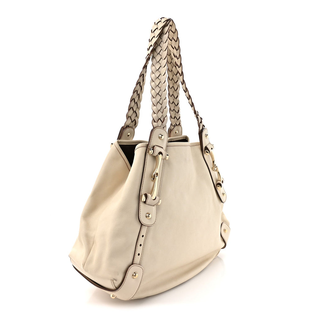 Calfskin Medium Pelham Shoulder Bag Off White