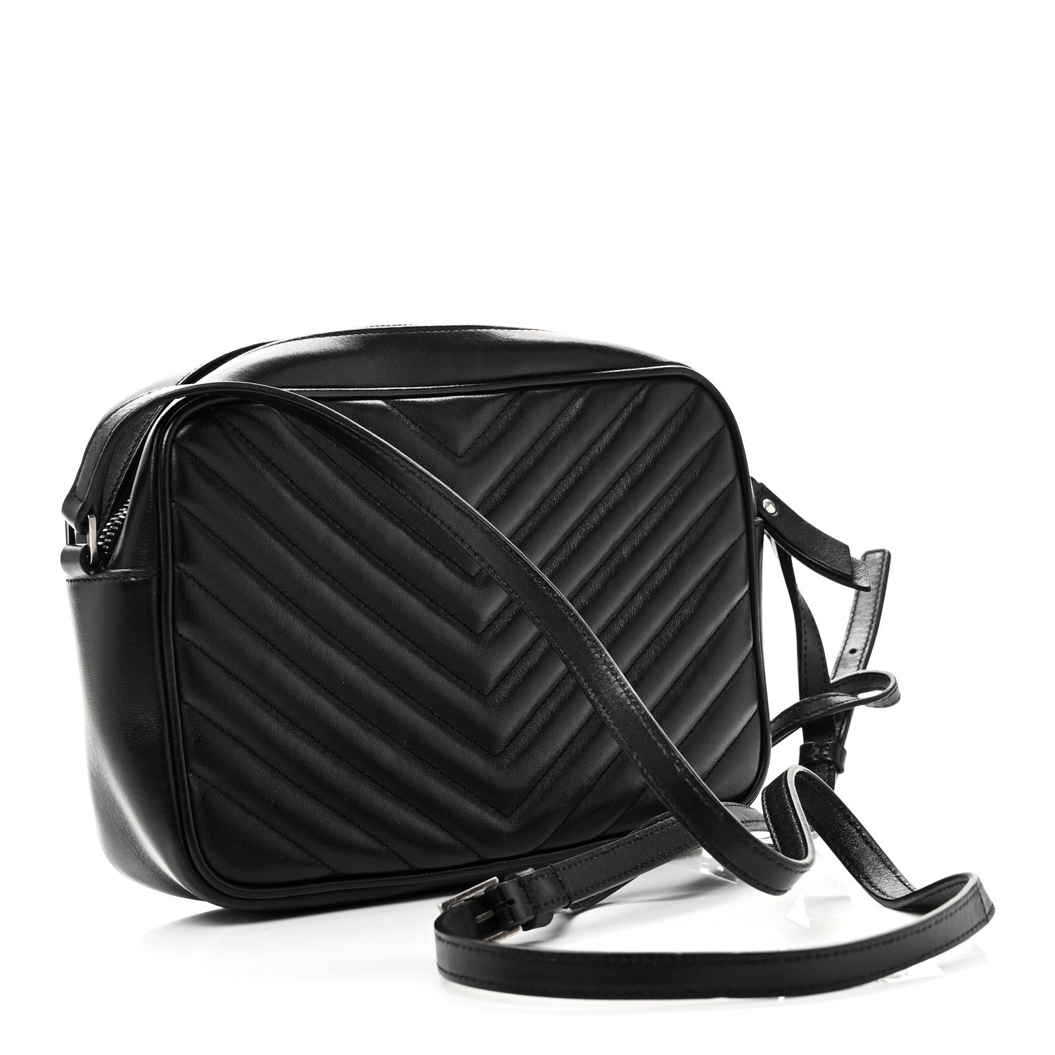 Calfskin Matelasse Monogram Lou Camera Bag Black