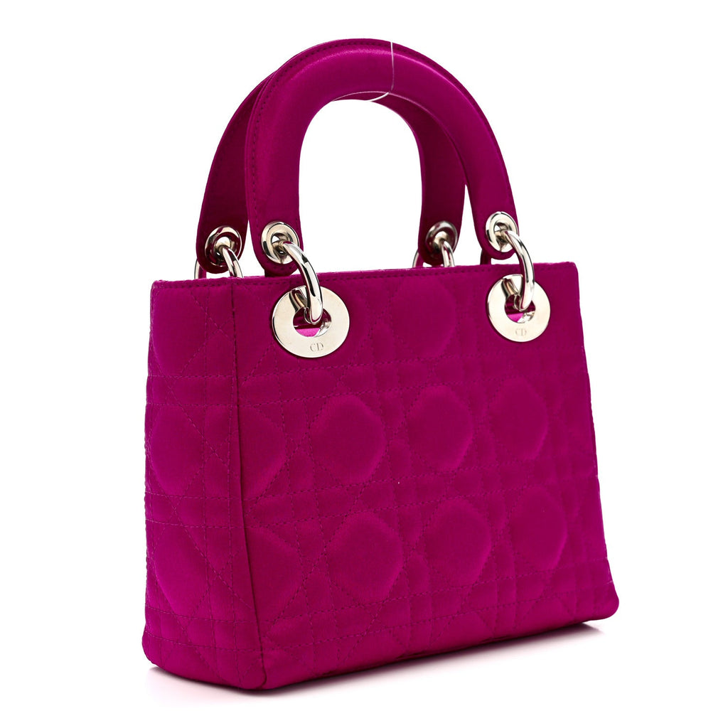 Satin Cannage Mini Lady Dior Pink