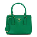 Saffiano Lux Mini Galleria Double Zip Tote Mango