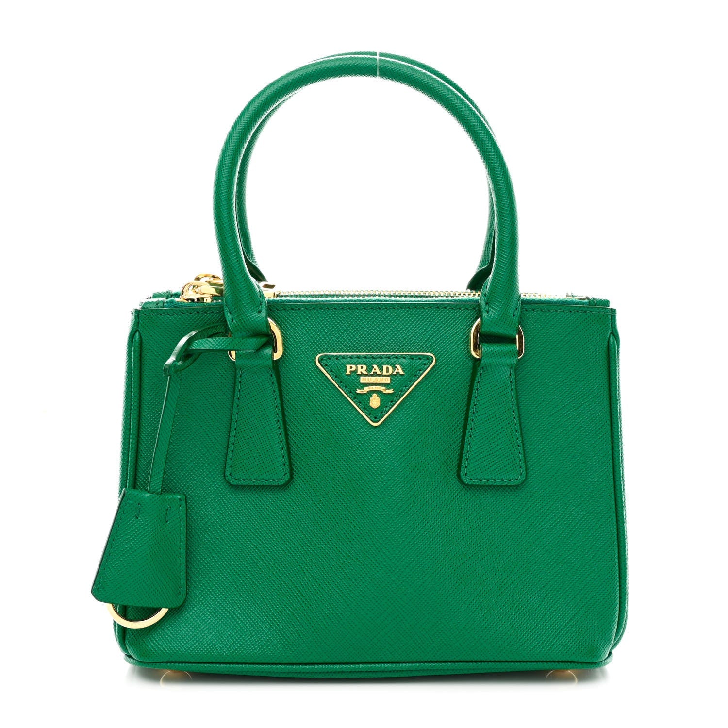 Saffiano Lux Mini Galleria Double Zip Tote Mango