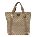 GG Monogram Medium Web Handle Vertical Tote Pink Gold