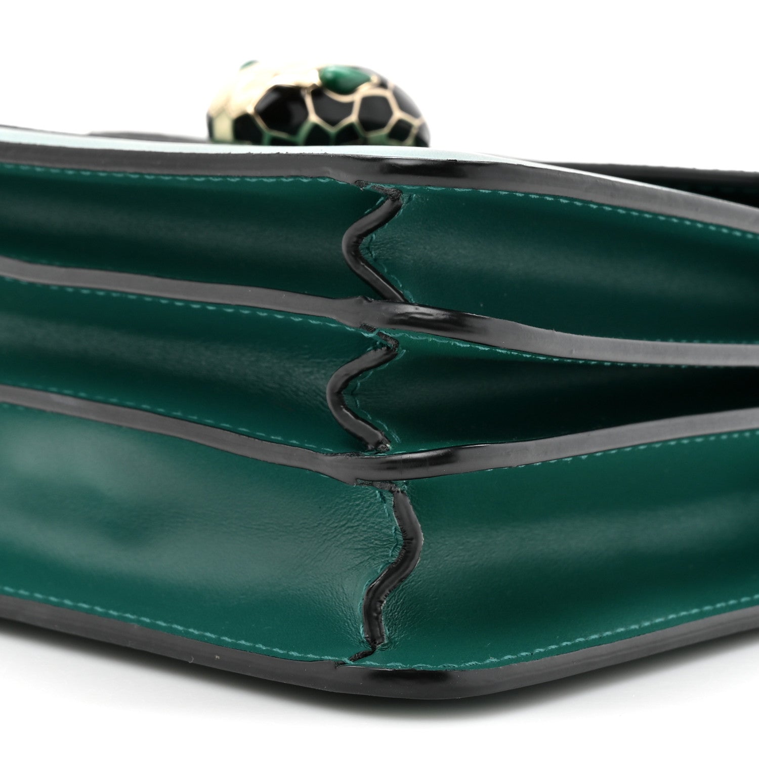Calfskin Serpenti Forever Top Handle Emerald Green