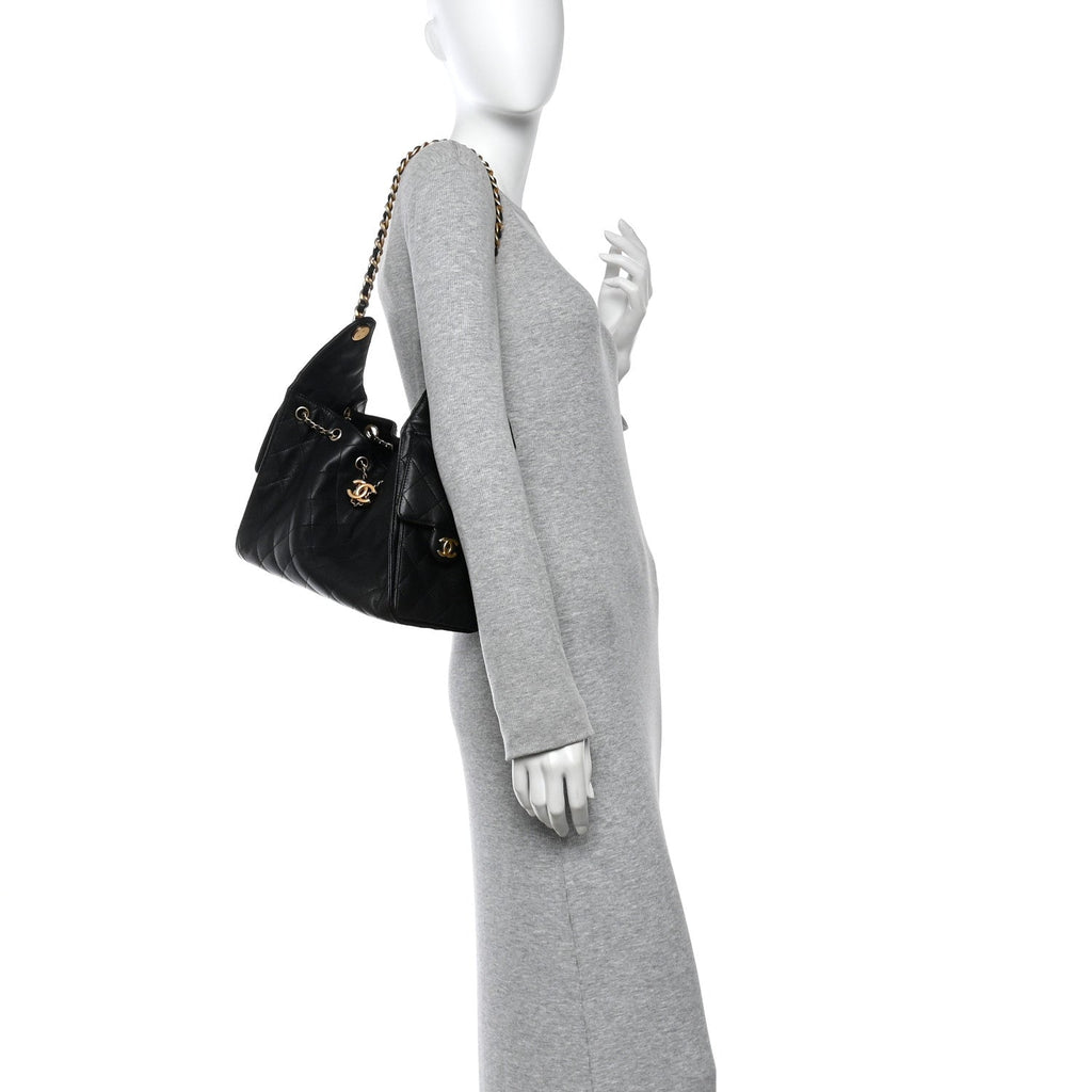 Caviar Quilted Small Chanel 25 Handbag Black