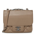 Caviar Quilted Mini All About Flap Bag Brown