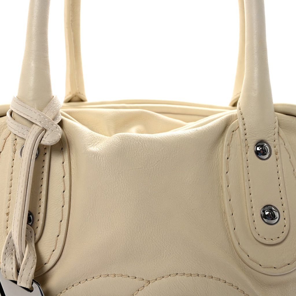Calfskin Small CC Bowler White