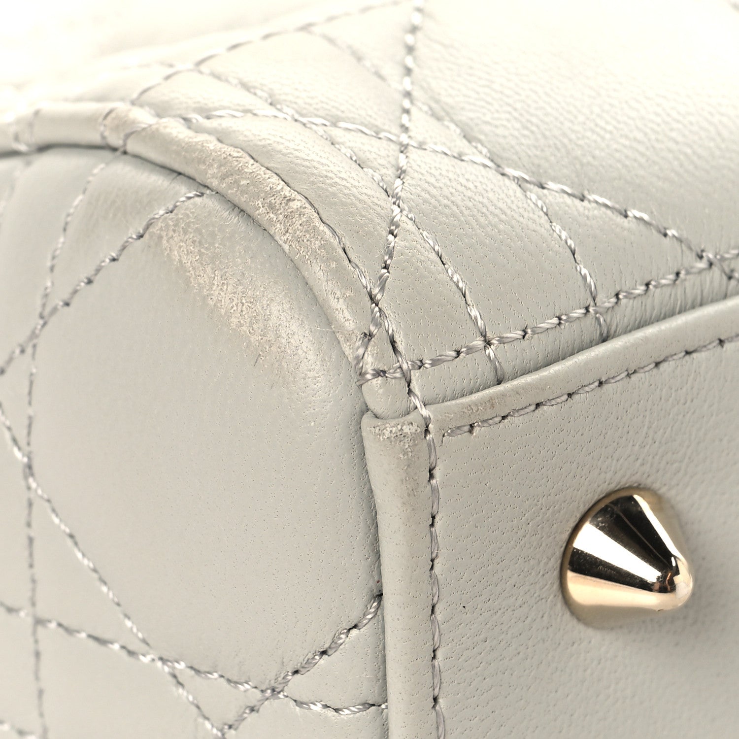 Lambskin Cannage Medium Lady Dior Grey