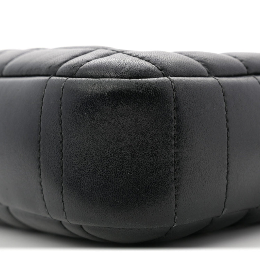 Lambskin Quilted Small Lola Camera Bag Black