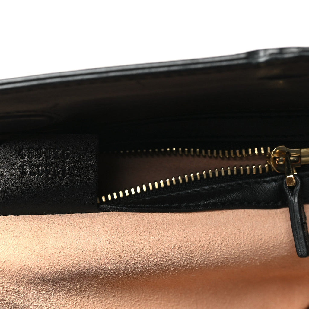 Nappa Bamboo Web Small Nymphaea Top Handle Bag Black