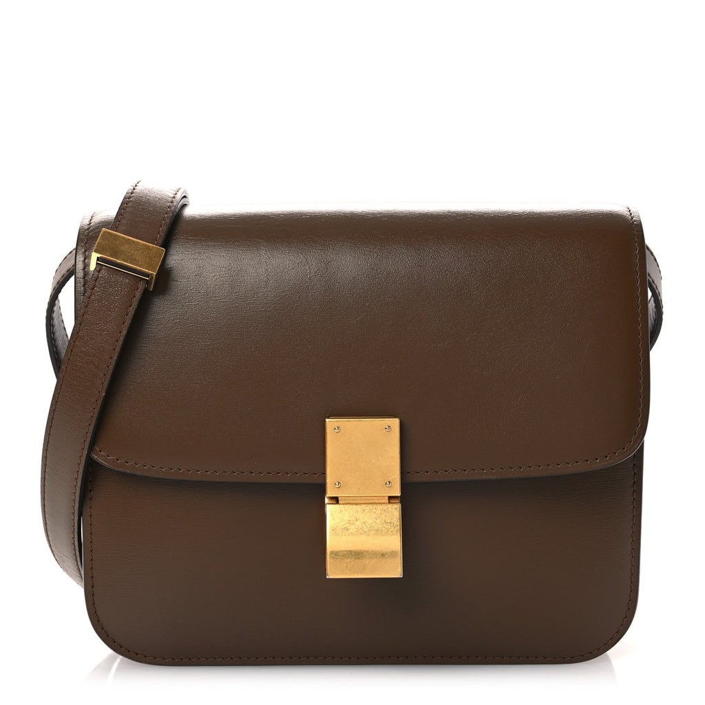 Box Calfskin Teen Classic Box Flap Bag Camel