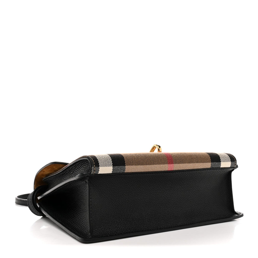Derby Calfskin House Check Baby Macken Crossbody Bag Black