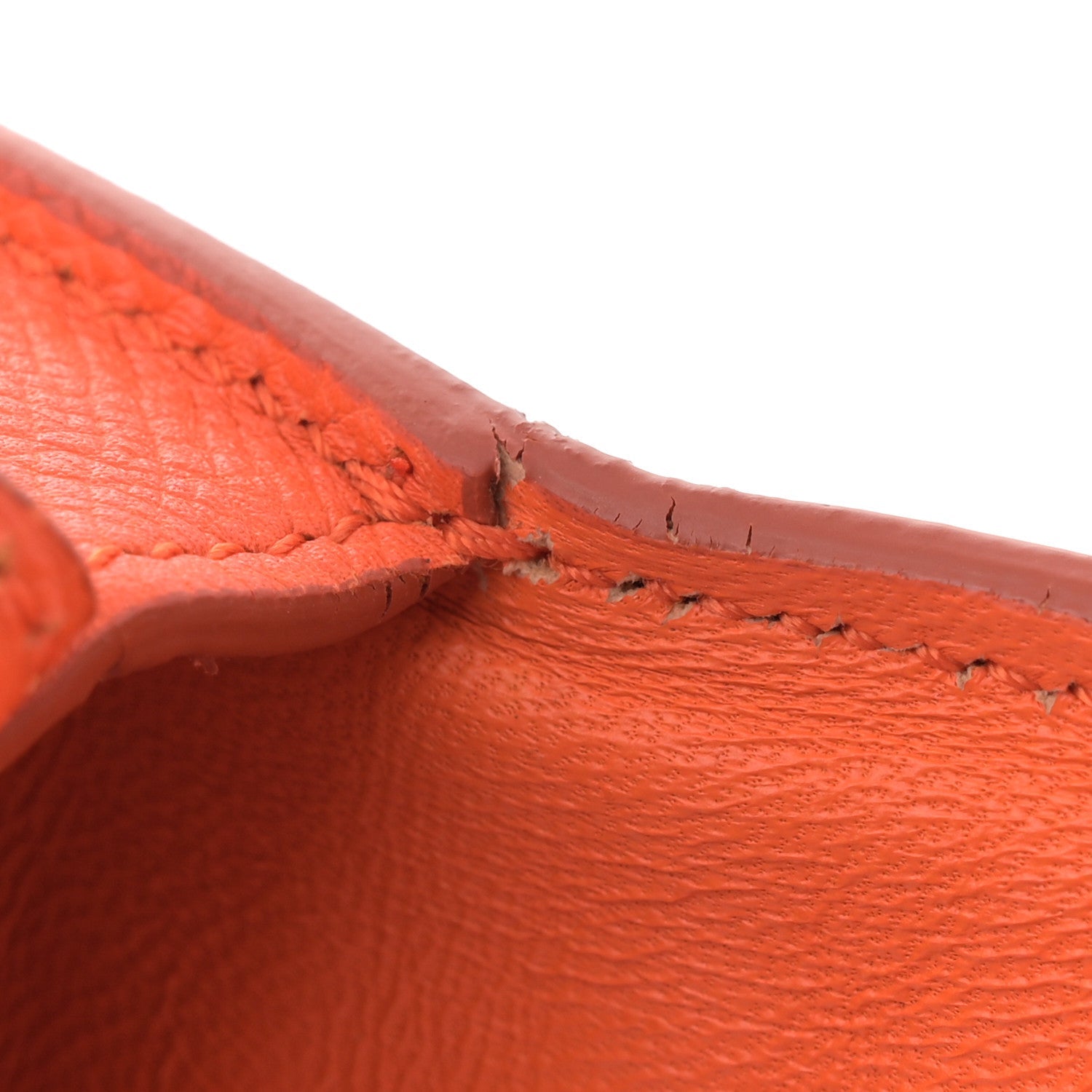 Grained Calfskin Small Trotteur Orange