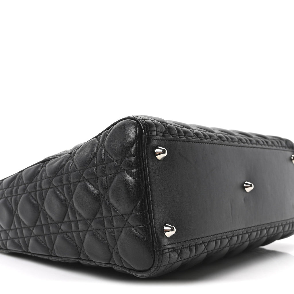 Lambskin Cannage Large Lady Dior Black