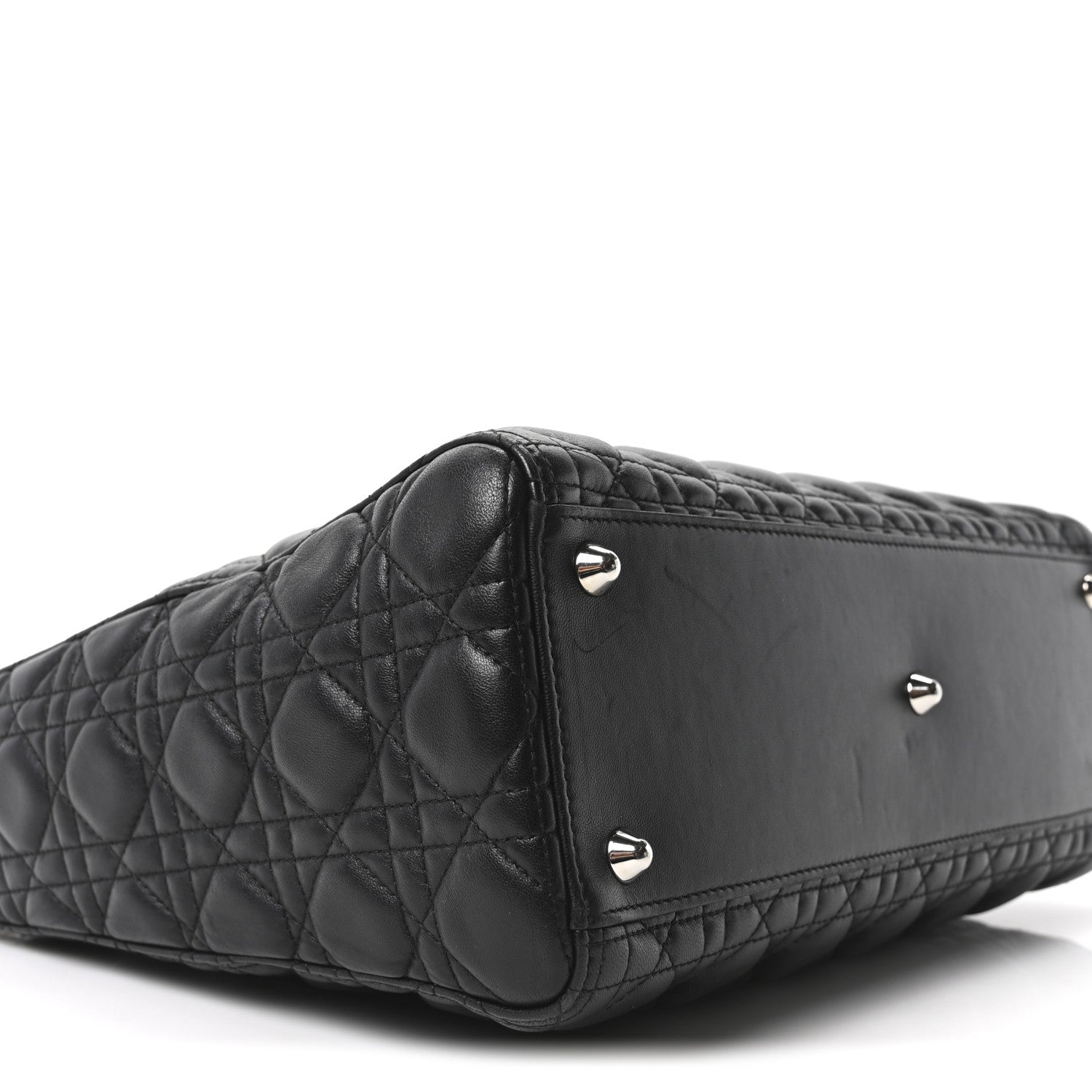 Lambskin Cannage Large Lady Dior Black