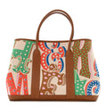 Toile Negonda H Plume Garden Party 36 MM Tote Capucine Ecru Gold