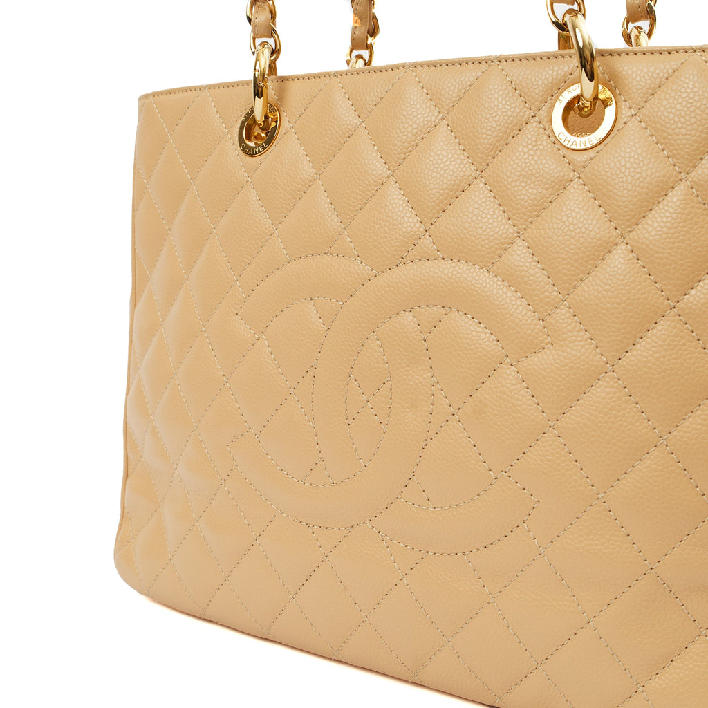 Chanel Tote Grand Shopping Tote in Neutral, Leather