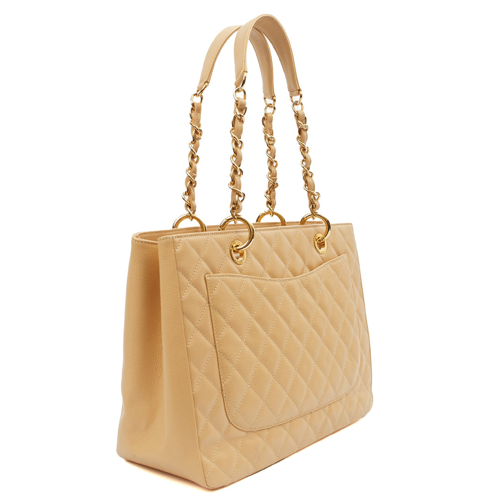 Chanel Tote Grand Shopping Tote in Neutral, Leather